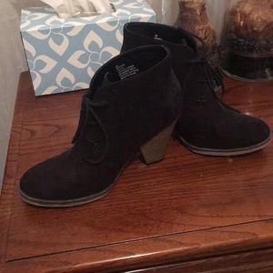 Black suede booties